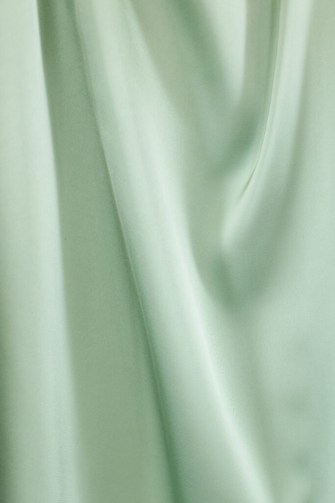 draped mint green fabric